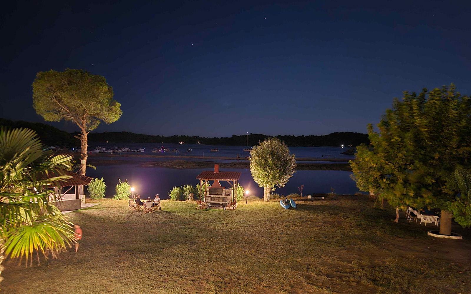 Night sea view from the gardens of Bloomora.